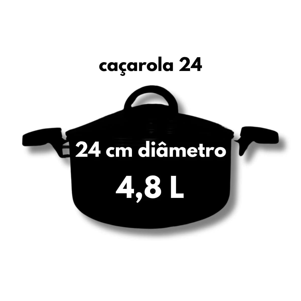 Caçarola Plus Grande N24cm Antiaderente (Vermelho)