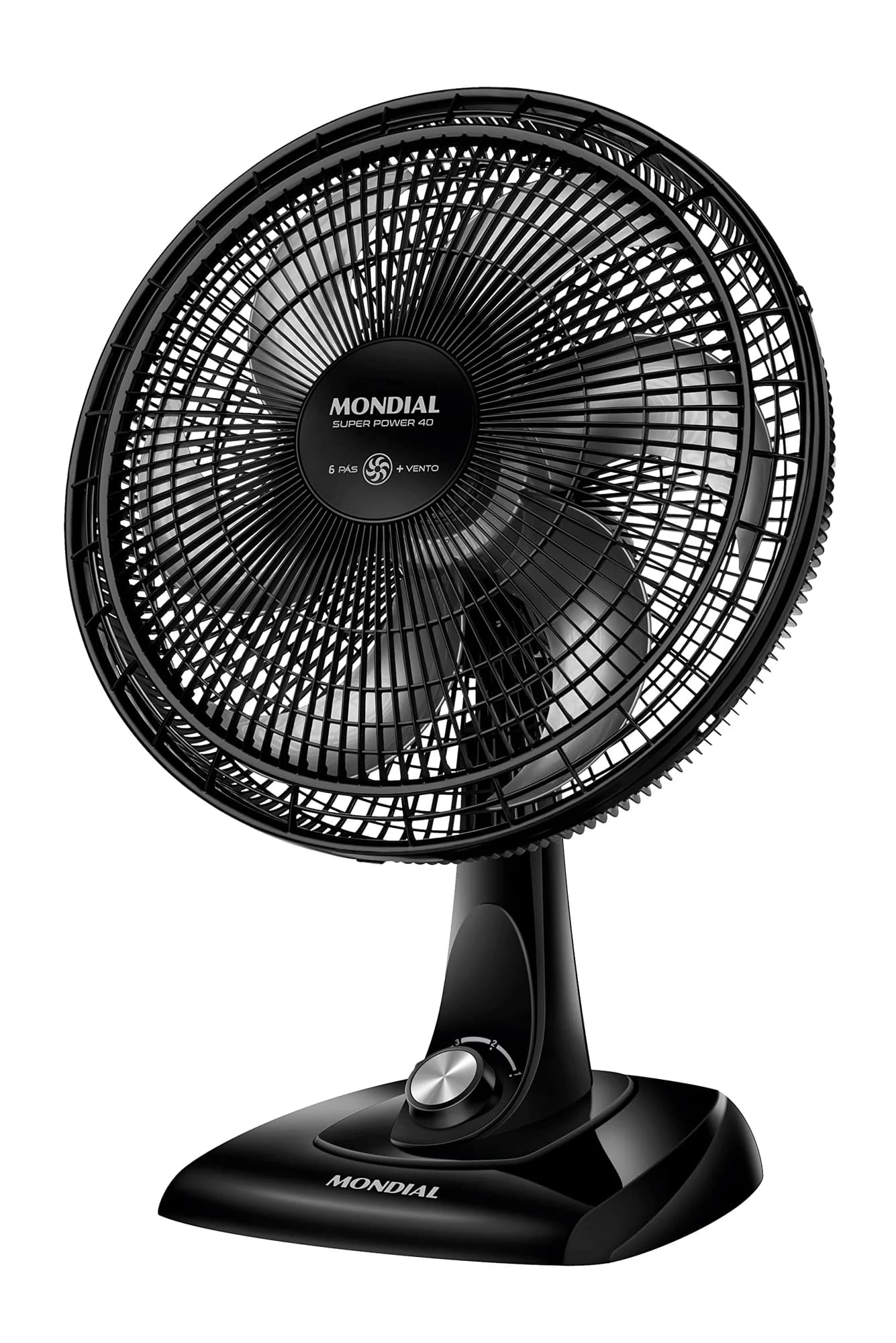 Ventilador de Mesa Mondial Super Power 40cm 220V Preto/Prata